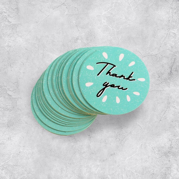 

Набор наклеек для бизнеса Thank you, 4 х 4 см - 50 шт., ART UZOR Design