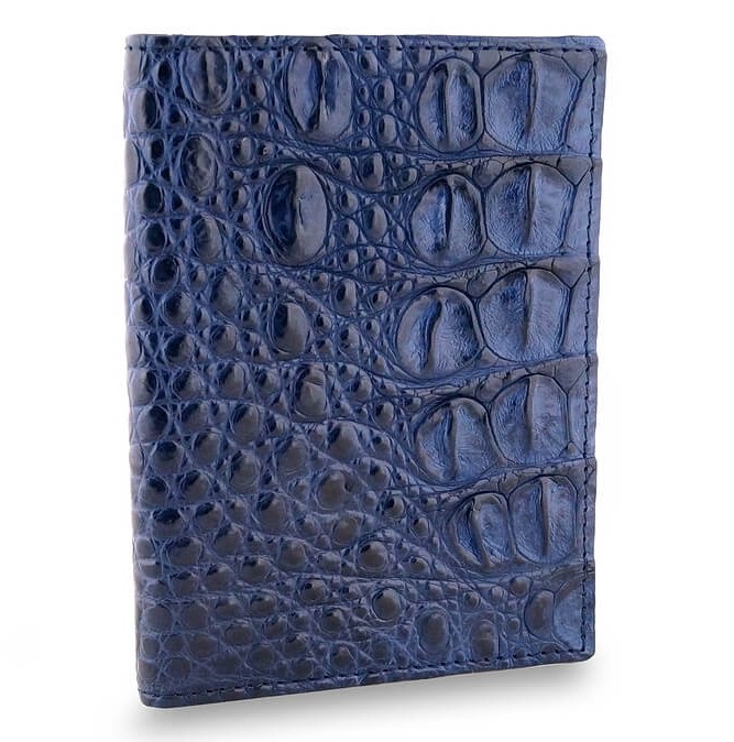 Обложка для паспорта унисекс Exotic Leather kk-327 синяя