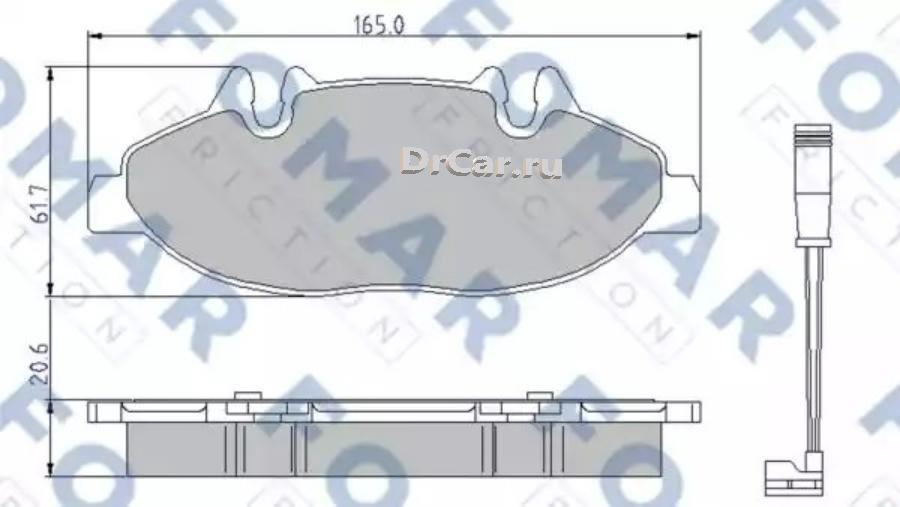 

Колодки тормозные передние FOMAR-FRICTION FO923781