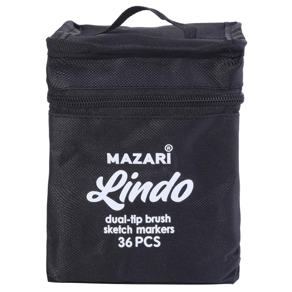 

Маркеры Mazari Lindo Main colors для скетчинга двусторонние 36 цветов