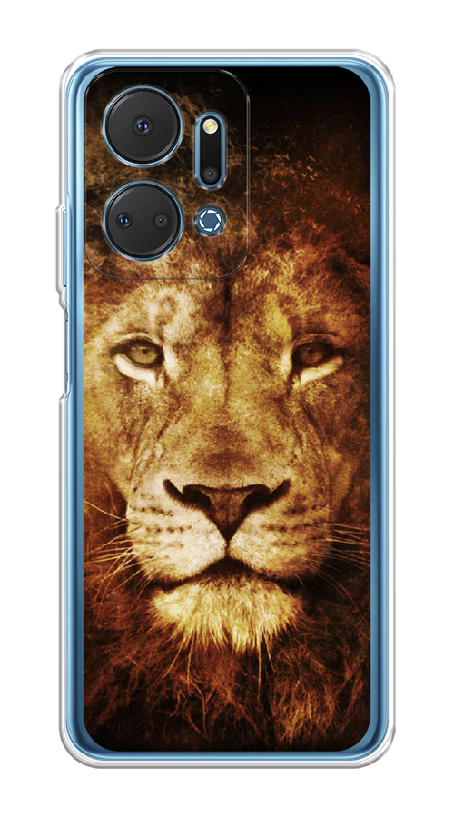 

Чехол на Honor X7A Plus "Лев", Черный;коричневый;желтый, 6121850-1