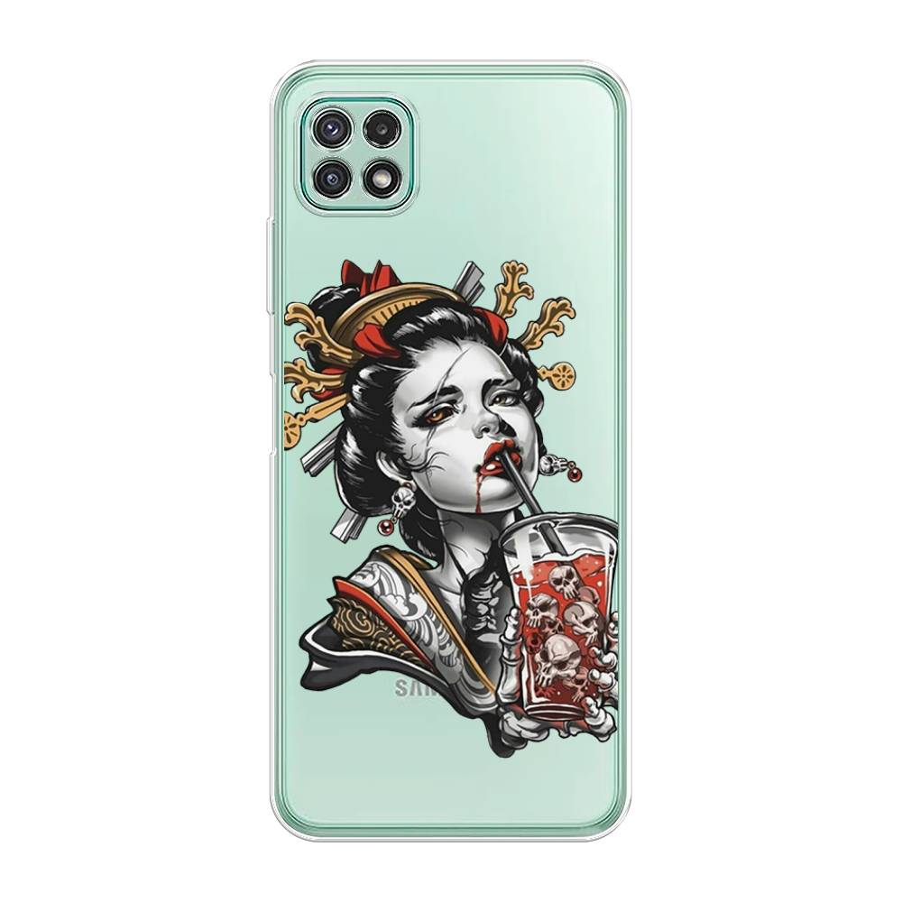

Чехол для Samsung Galaxy A22s 5G "Опасная гейша", Красный;черный;серый, 2104250-4