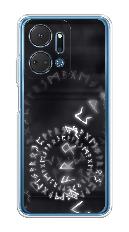 

Чехол на Honor X7A Plus "Руны", Серый;черный, 6121850-1