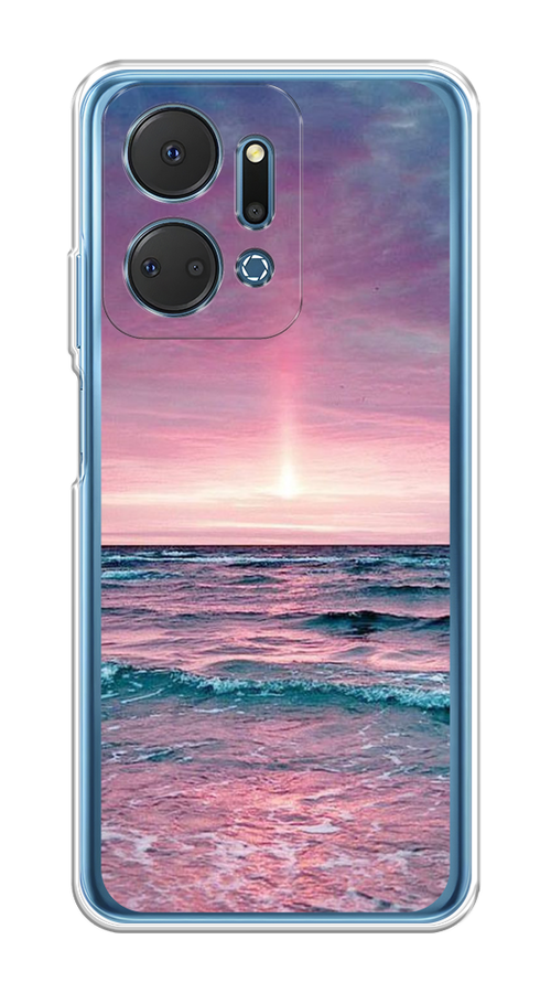 

Чехол на Honor X7A Plus "Восход 3", Розовый;голубой, 6121850-1