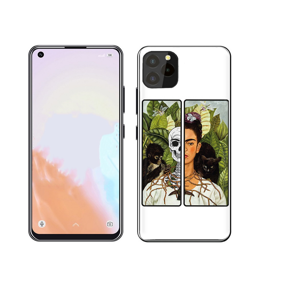 

Чехол MyPads Tocco для Oukitel C21 Pro сдвоенная картинка девушка скелет, Прозрачный, Tocco