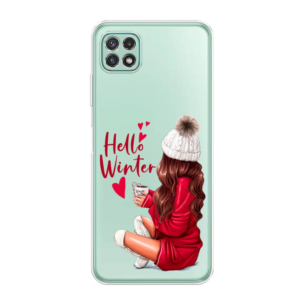 

Чехол для Samsung Galaxy A22s 5G "Hello winter", Красный;белый;коричневый, 2104250-5