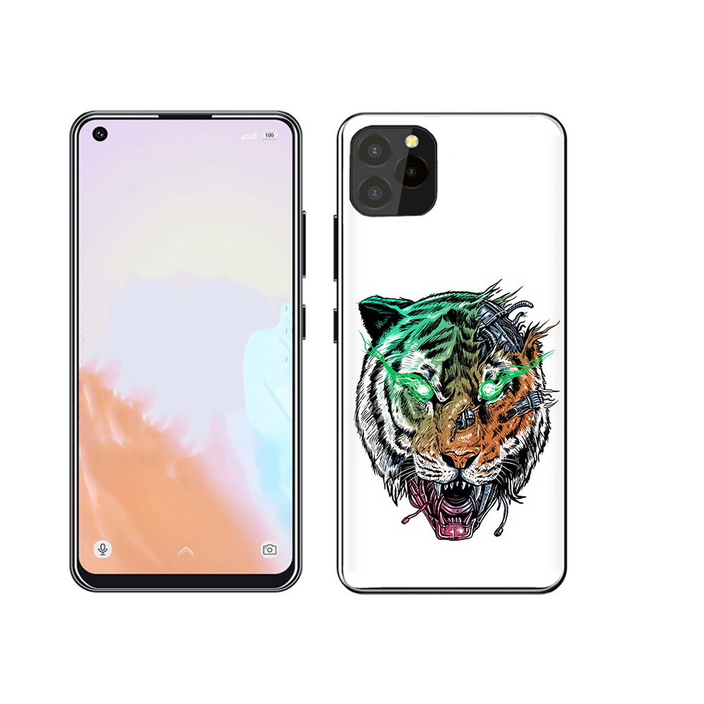 

Чехол MyPads Tocco для Oukitel C21 Pro робо-тигр, Прозрачный, Tocco