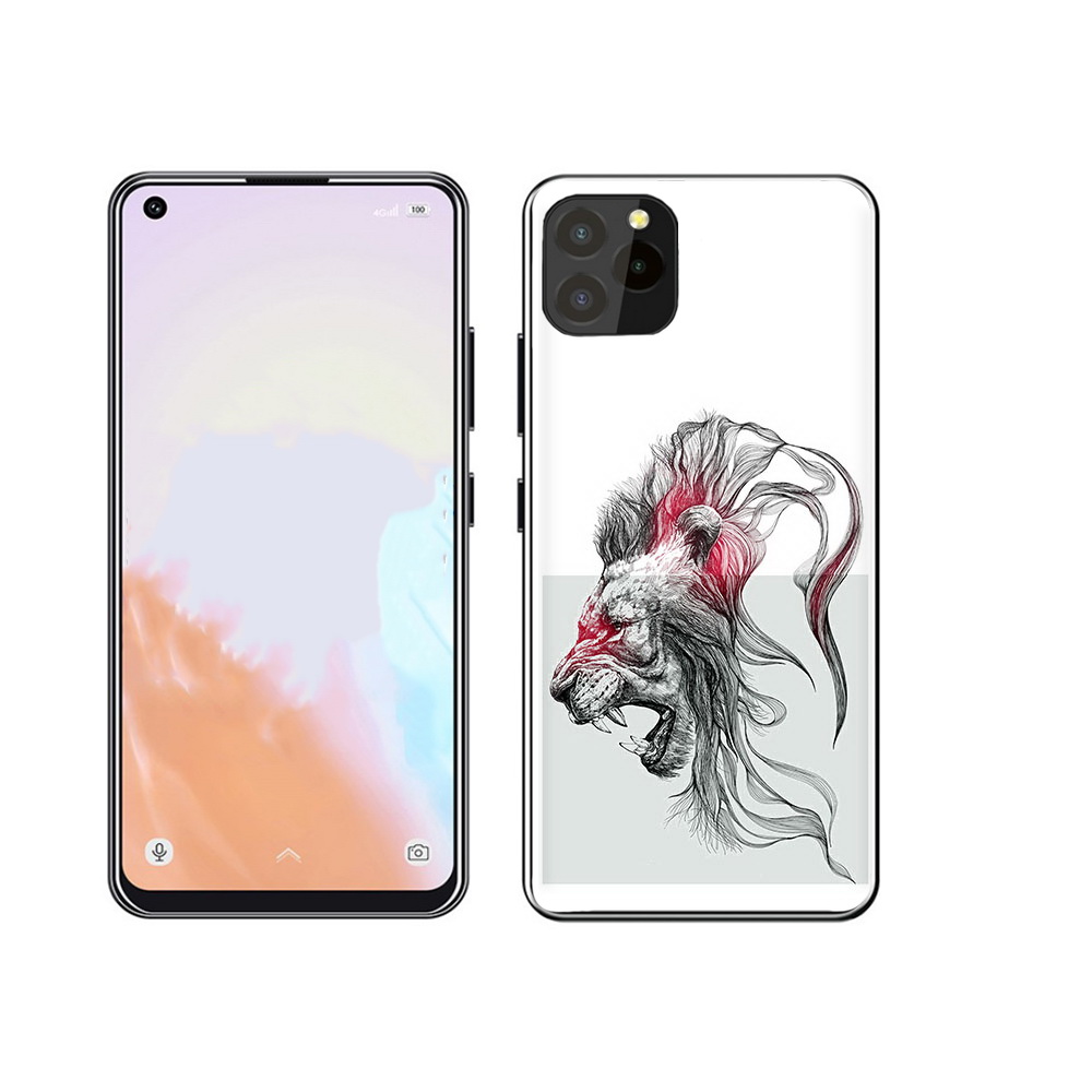 

Чехол MyPads Tocco для Oukitel C21 Pro разъяренный лев, Прозрачный, Tocco