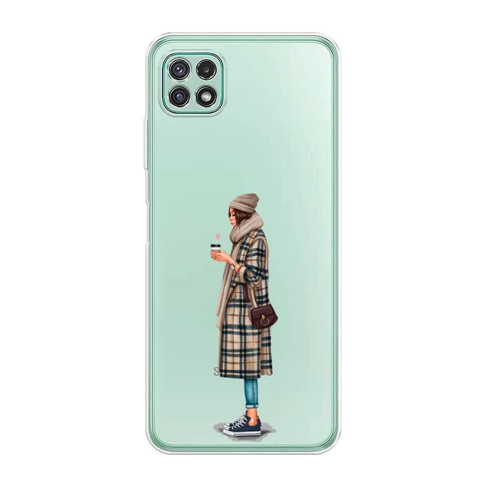 

Чехол для Samsung Galaxy A22s 5G "Утренний кофе", Коричневый;бежевый, 2104250-6