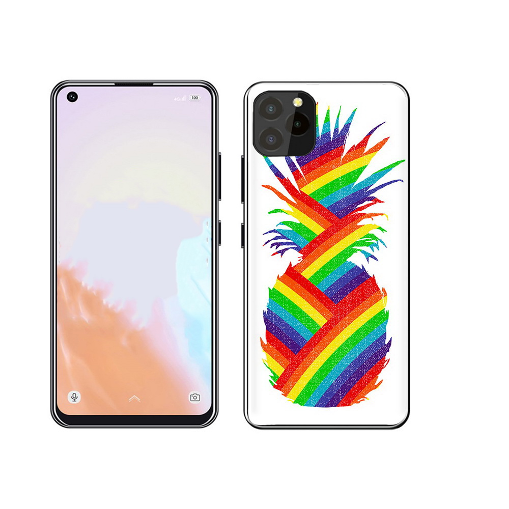

Чехол MyPads Tocco для Oukitel C21 Pro радужный ананас, Прозрачный, Tocco