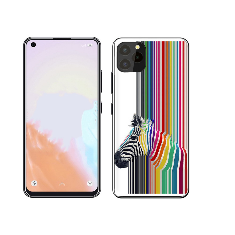 

Чехол MyPads Tocco для Oukitel C21 Pro радужная зебра, Прозрачный, Tocco