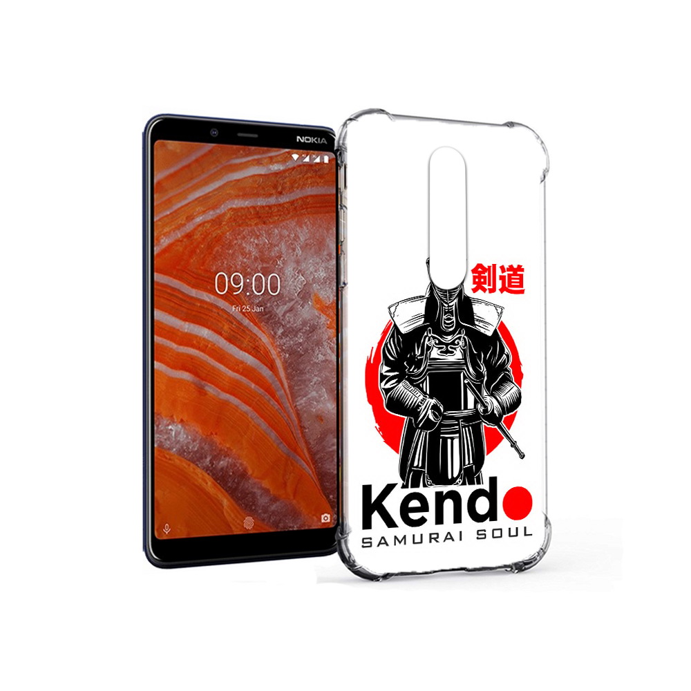 

Чехол MyPads Tocco для Nokia 3.1 Plus рисованый самурай (PT121397.96.581), Прозрачный, Tocco