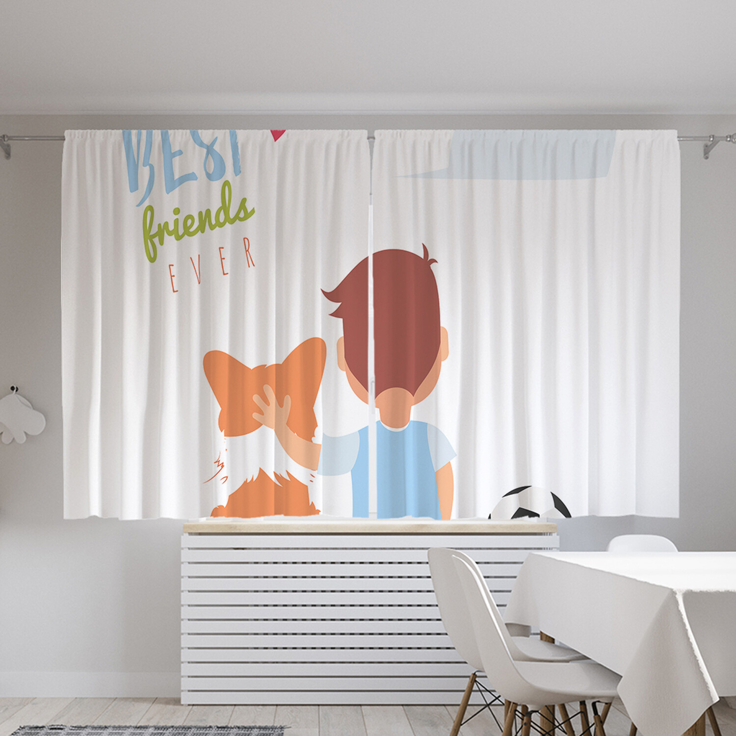 

Классические шторы JoyArty "Лучший друг всегда", серия Oxford DeLux, 2 полотна 145x180 см, Лучший друг всегда