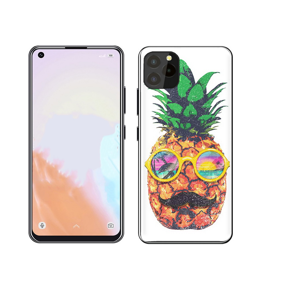 

Чехол MyPads Tocco для Oukitel C21 Pro прикольный ананас с лицом, Прозрачный, Tocco