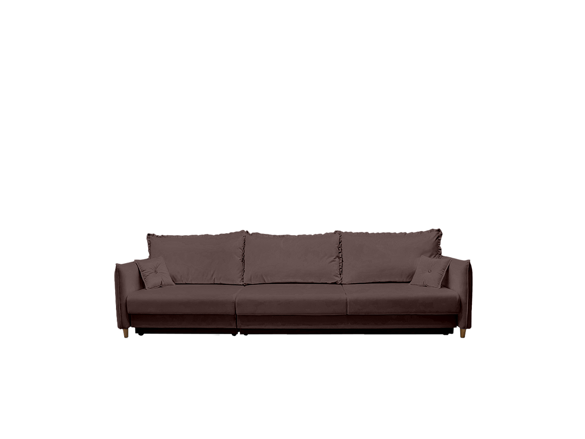 

Диван НЭНДО Цезарь с выдвижной оттоманкой и рюшами Cartier Antice 325x120x92, "Цезарь" с выдвижной оттоманкой и рюшами