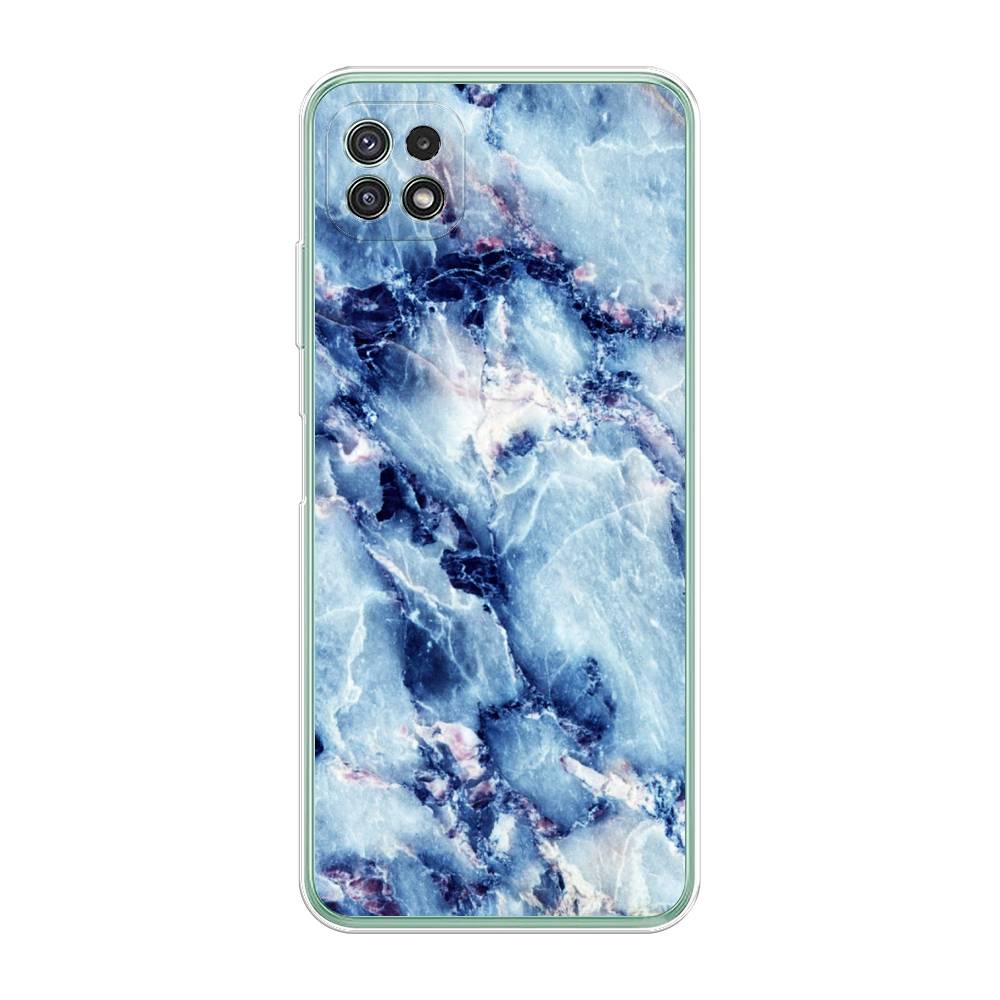 

Чехол для Samsung Galaxy A22s 5G "Мрамор с синими прожилками", Синий, 2104250-3