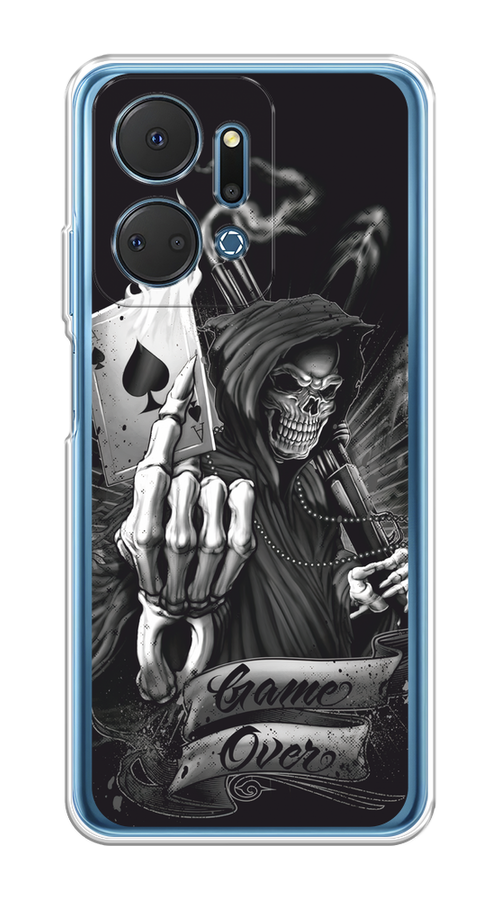 

Чехол на Honor X7A Plus "Игра закончена", Черный;серый, 6121850-1
