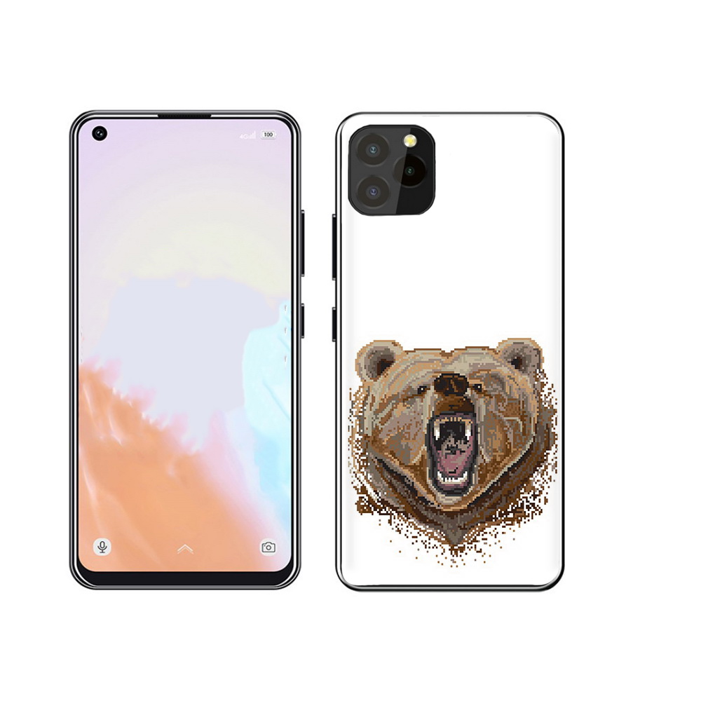 

Чехол MyPads Tocco для Oukitel C21 Pro пиксельный медведь, Прозрачный, Tocco