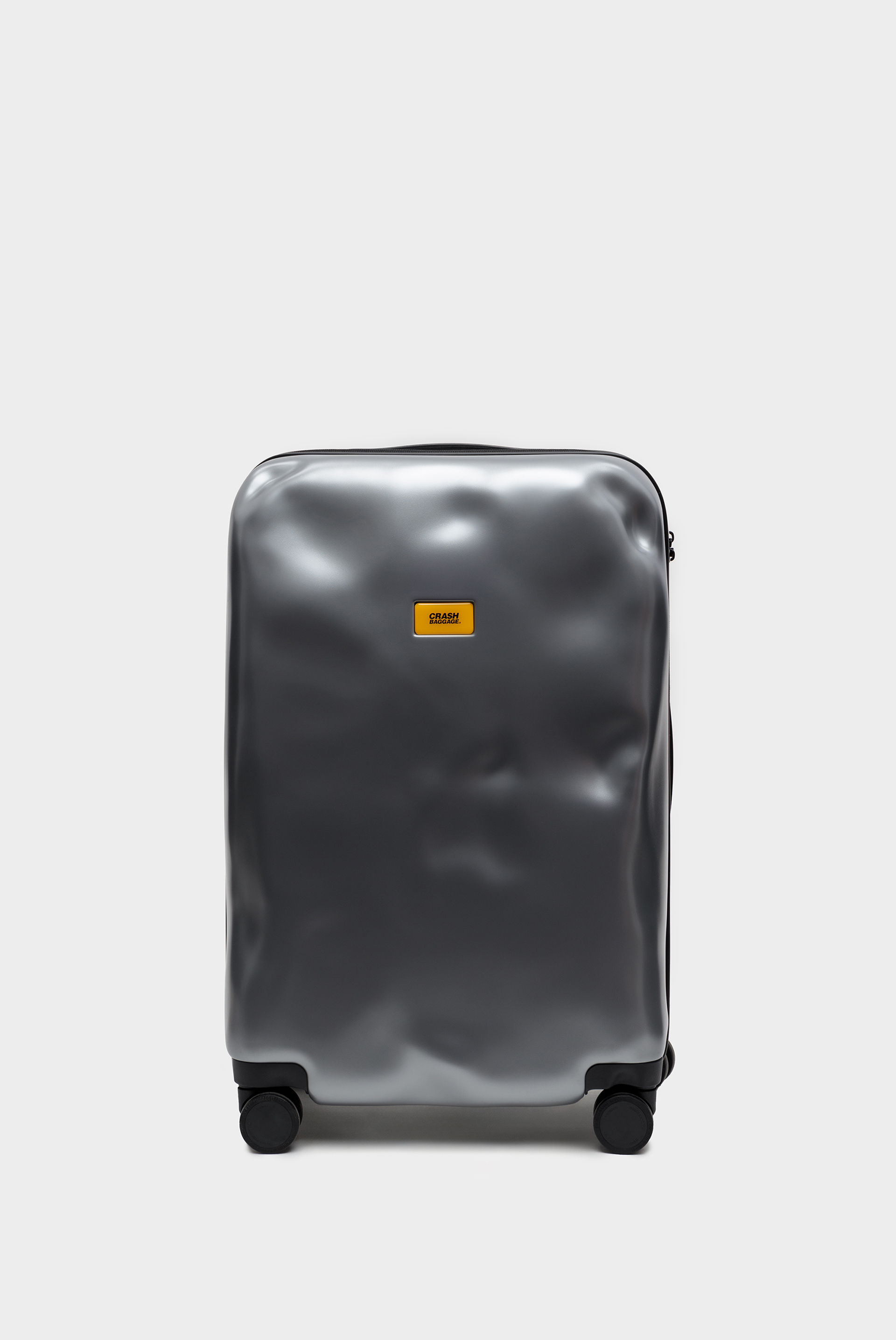 

Чемодан унисекс Crash Baggage icon medium серебряный, 68х45х26 см, Серебристый, icon medium