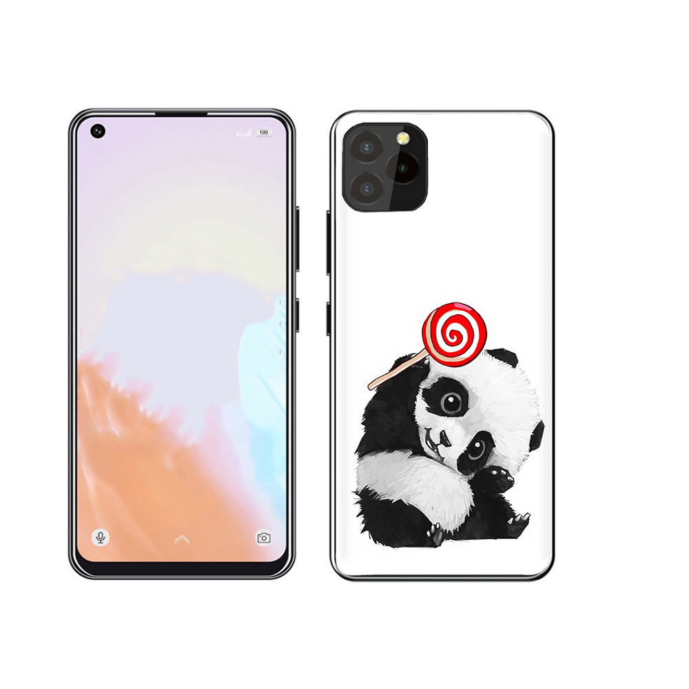 

Чехол MyPads Tocco для Oukitel C21 Pro панда с леденцом, Прозрачный, Tocco