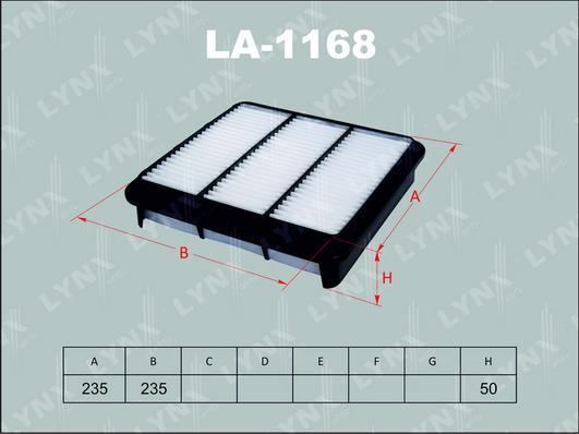 

Фильтр воздушный Mitsubishi L 200 / Triton 05>15 Lynx LA1168