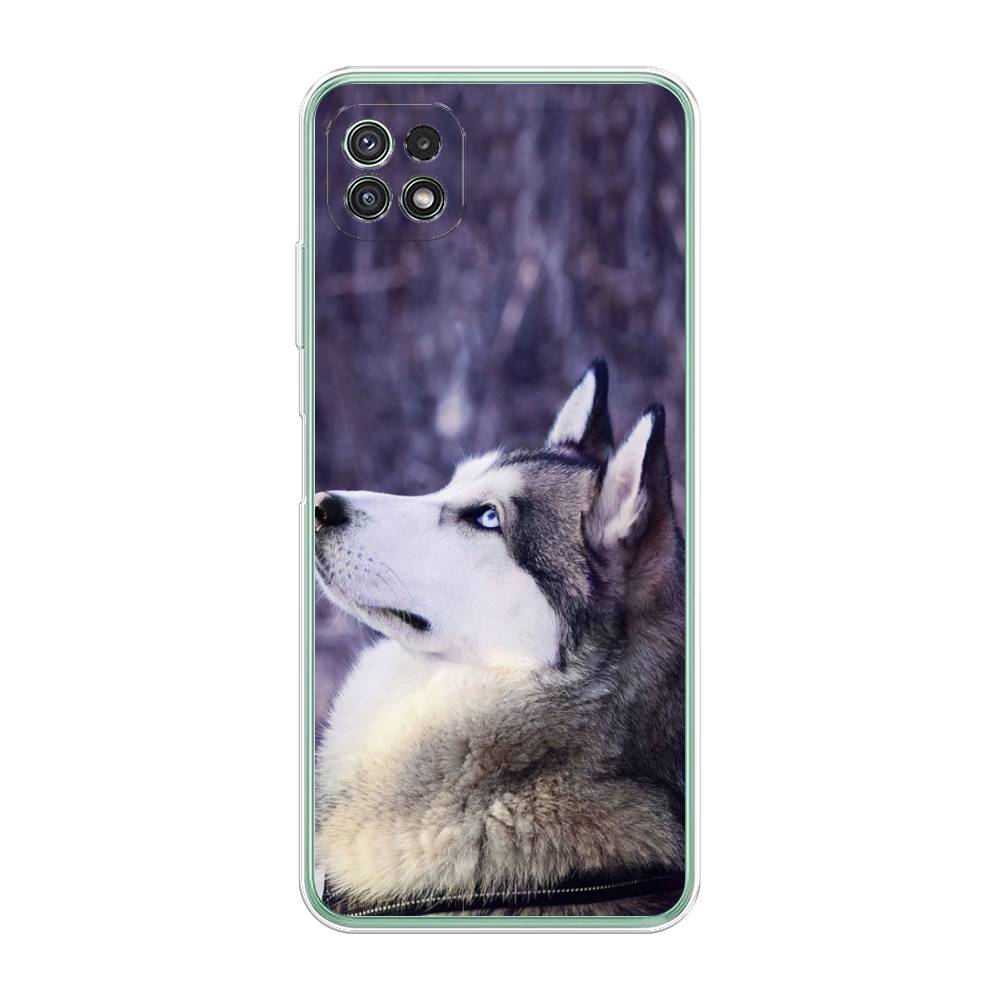 

Чехол для Samsung Galaxy A22s 5G "Хаски 1", Фиолетовый;белый, 2104250-1