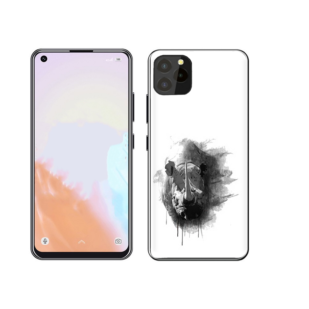 

Чехол MyPads Tocco для Oukitel C21 Pro носорог, Прозрачный, Tocco