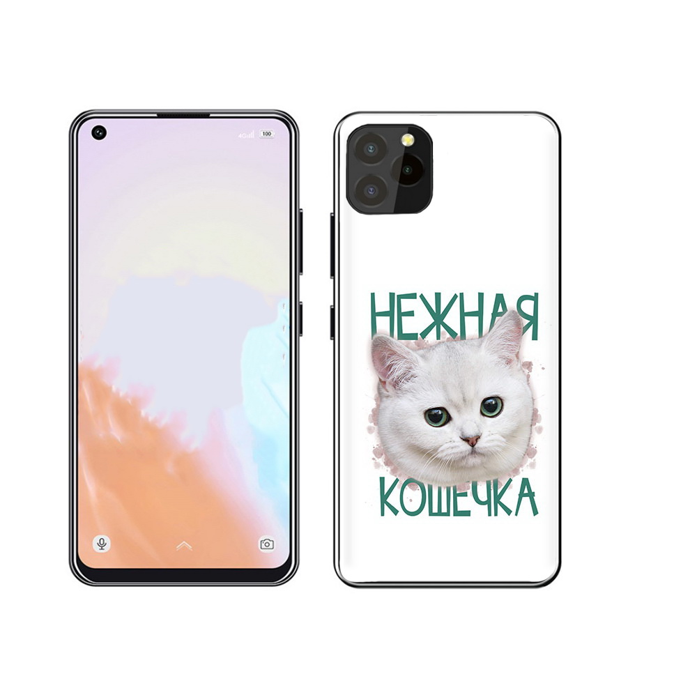

Чехол MyPads Tocco для Oukitel C21 Pro нежная кошечка, Прозрачный, Tocco