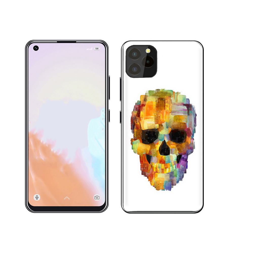 

Чехол MyPads Tocco для Oukitel C21 Pro нарисованный череп, Прозрачный, Tocco