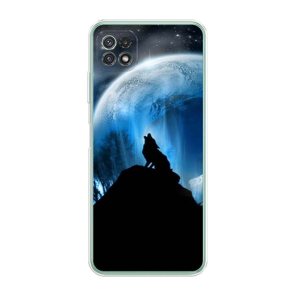 

Чехол для Samsung Galaxy A22s 5G "Волк 2", Синий;черный;белый, 2104250-1