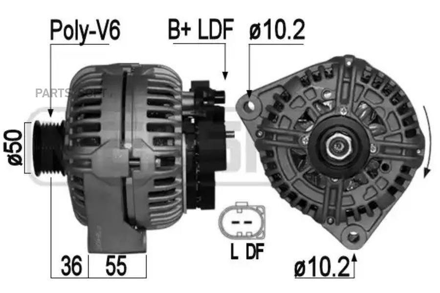 

Генератор Mercedes W210/W211/W220 14B 150A Era 209049