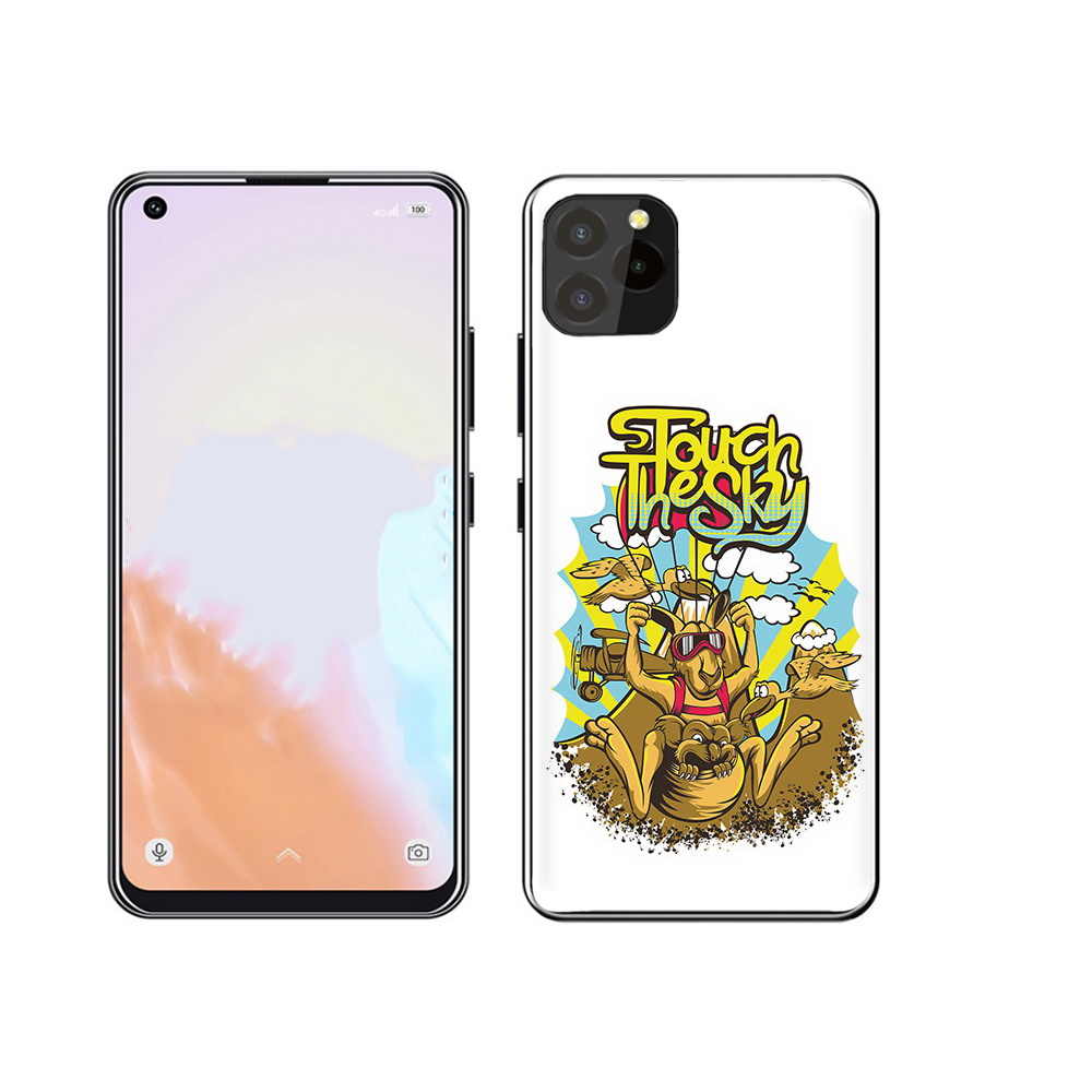 

Чехол MyPads Tocco для Oukitel C21 Pro нарисованное кенгуру комикс, Прозрачный, Tocco