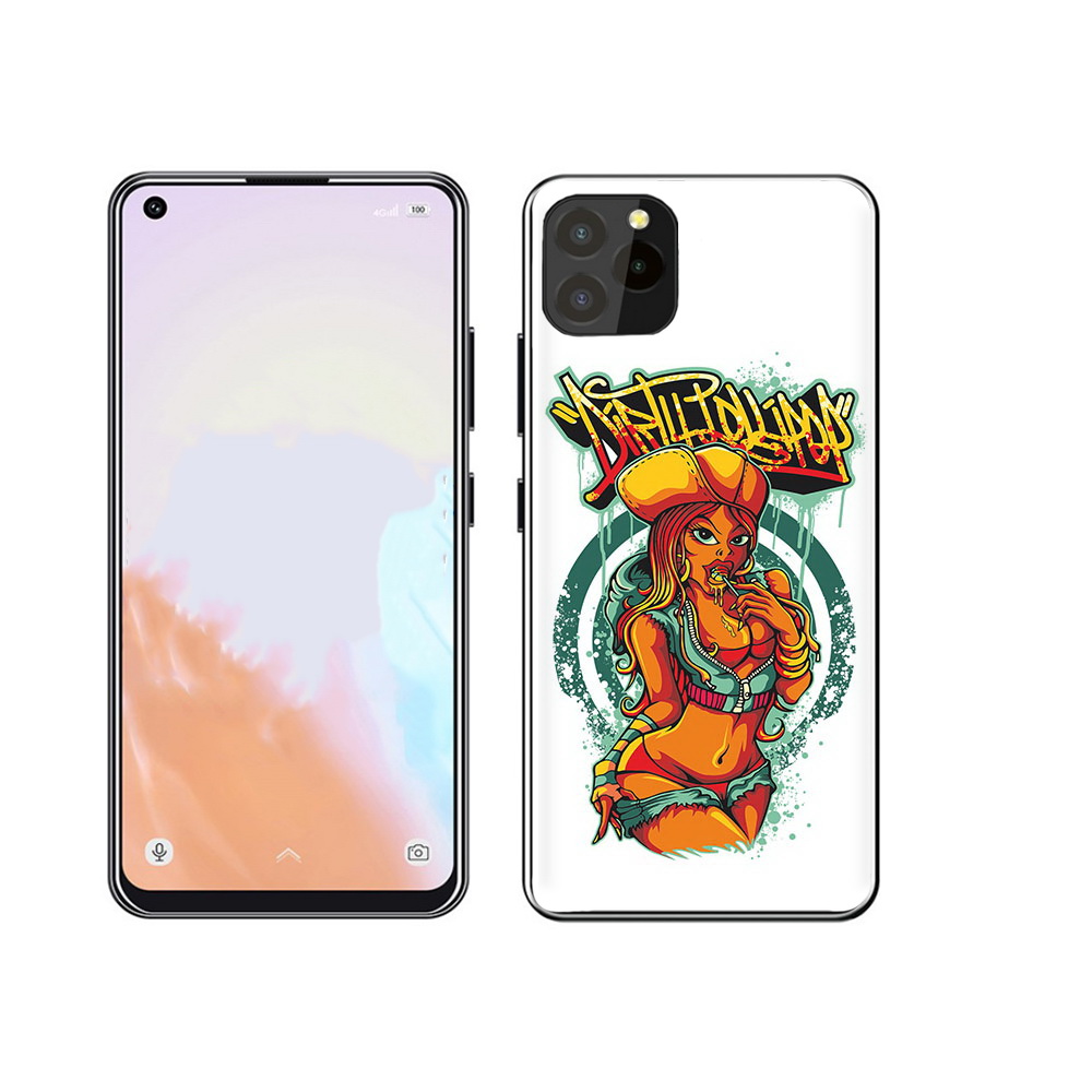 

Чехол MyPads Tocco для Oukitel C21 Pro нарисованная девушка комикс, Прозрачный, Tocco