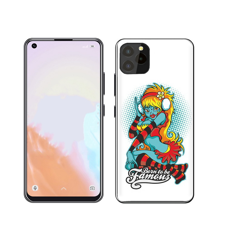 

Чехол MyPads Tocco для Oukitel C21 Pro нарисованная девушка в наушниках, Прозрачный, Tocco
