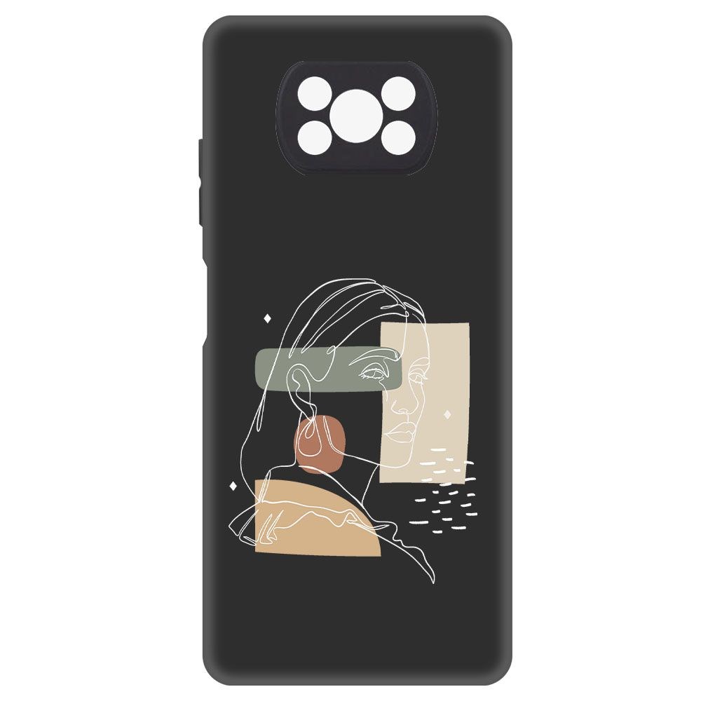 фото Чехол-накладка krutoff soft case уверенность для xiaomi poco x3 pro черный