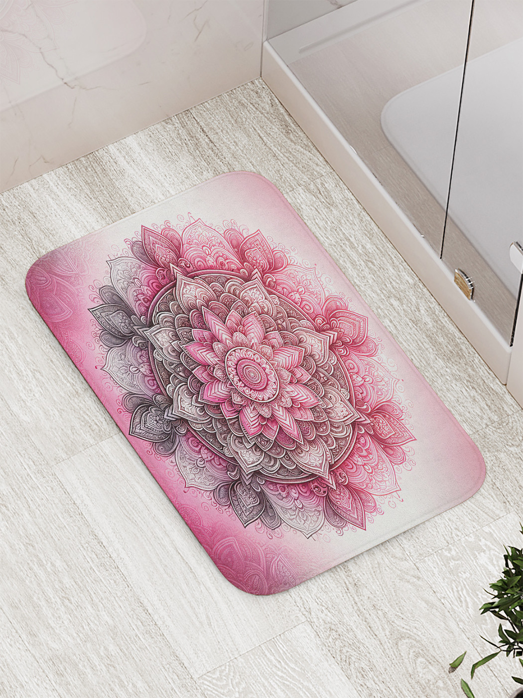 Коврик для ванной и туалета JoyArty Розовый орнамент bath_sd3076 1199₽