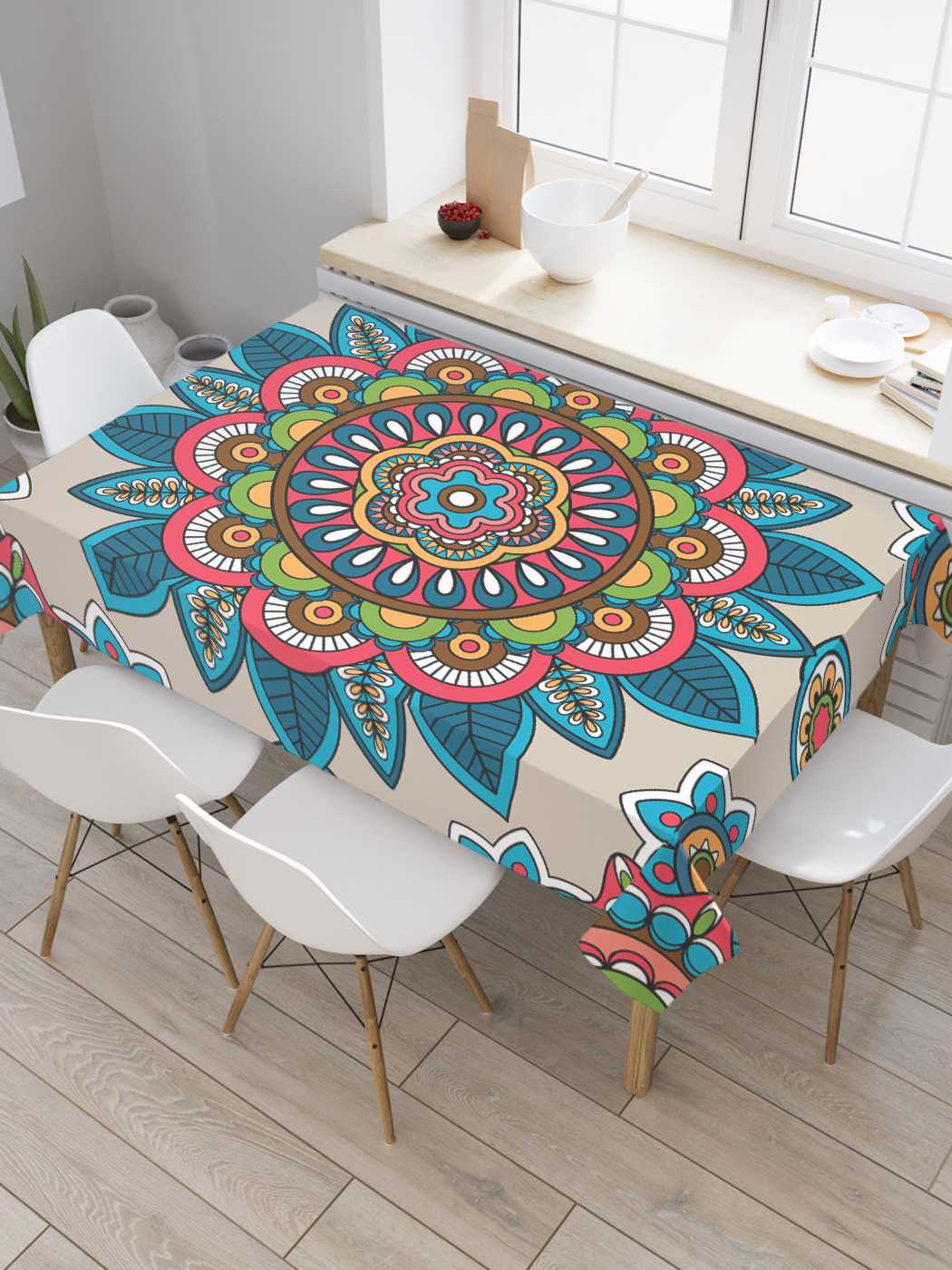 

Скатерть прямоугольная JoyArty "Узорное безумие" из сатена, 120x145 см, Коричневый, Узорное безумие