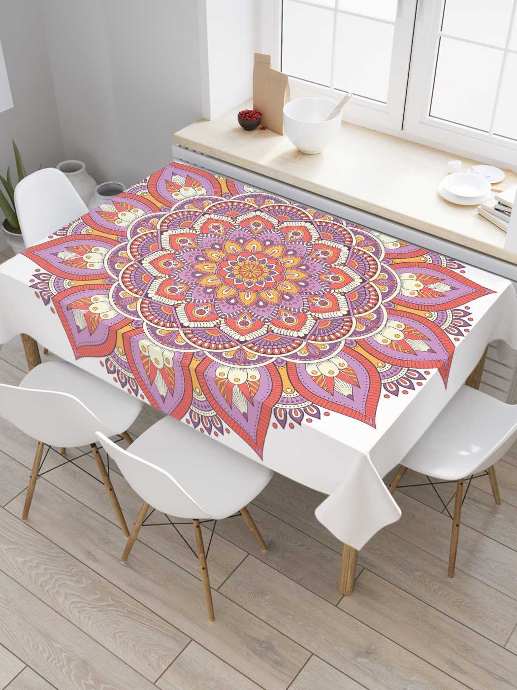 

Скатерть прямоугольная JoyArty "Поразительная флора" из сатена, 120x145 см, Красный, Поразительная флора