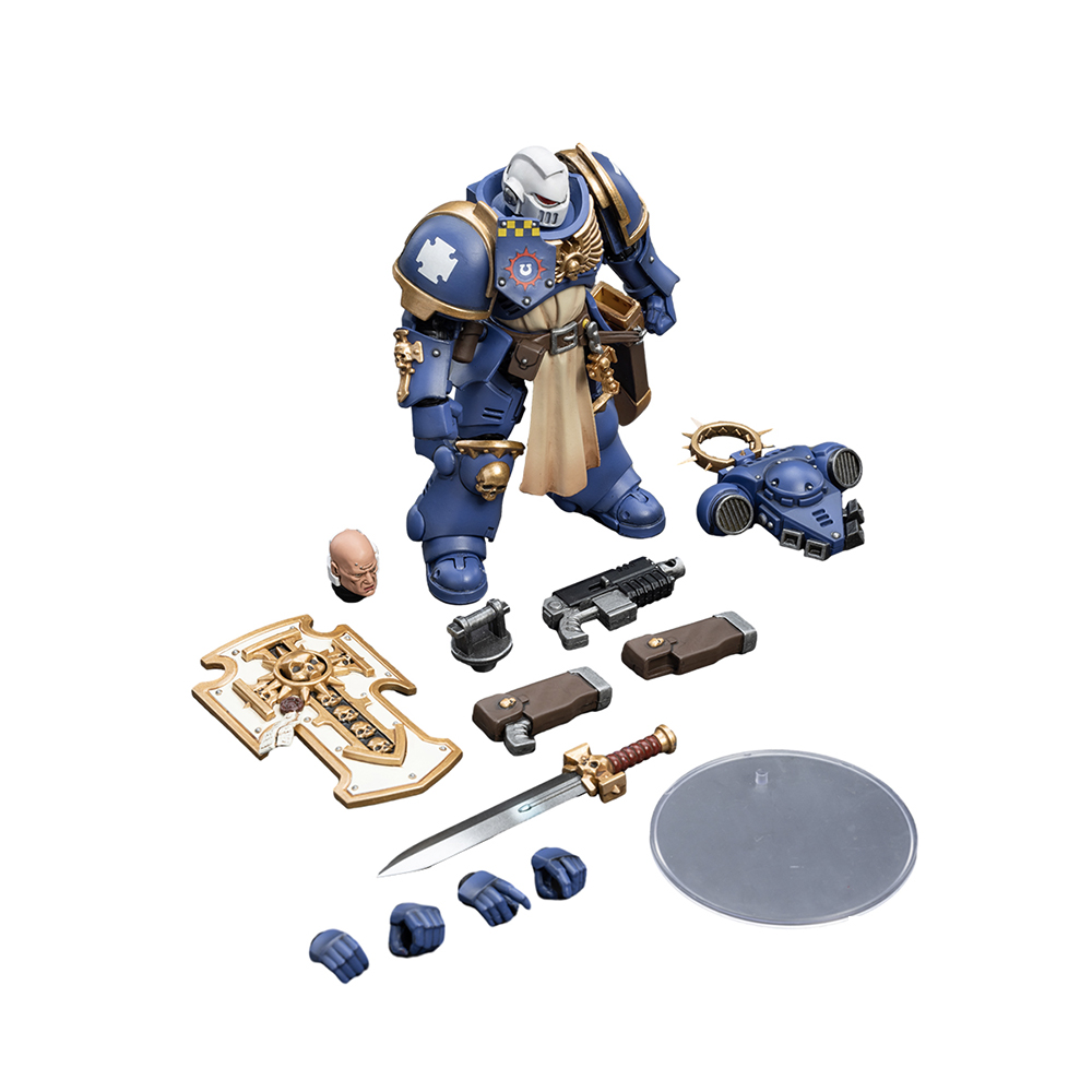 Подвижная фигурка JOYTOY Warhammer 40000 Ultramarines Bladeguard Veteran 03 фигурка joytoy warhammer 40k ultramarines terminator chaplain brother vanius 1 18 jt5338