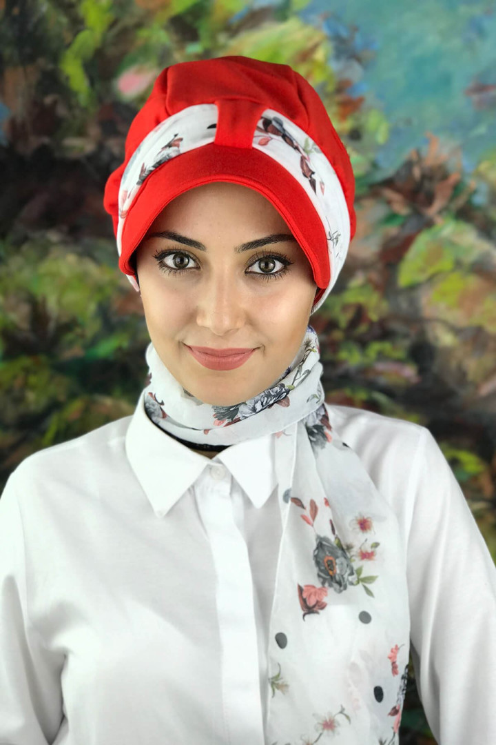 

Тюрбан женский Butik Ambar TRNC-FL-SP-BT-01 красный, TRNC-FL-SP-BT-01