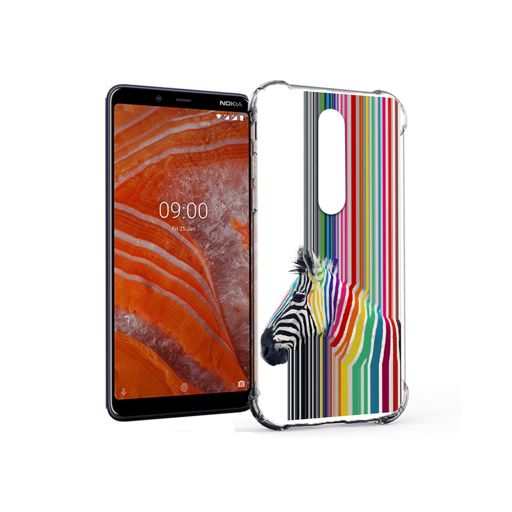 

Чехол MyPads Tocco для Nokia 3.1 Plus радужная зебра (PT121397.96.565), Прозрачный, Tocco
