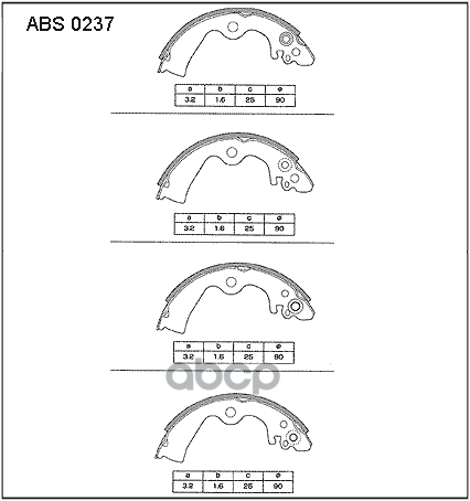 

Колодки тормозные ALLIED NIPPON барабанные ABS0237