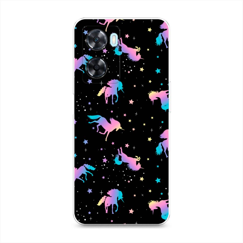

Чехол на OnePlus Nord N20 SE "Единороги градиент", Черный;розовый;голубой, 153450-1