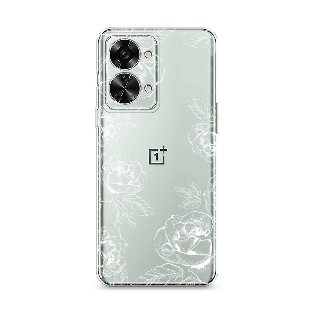 

Чехол на OnePlus Nord 2T "Розы графика", Черный;серый, 153250-2