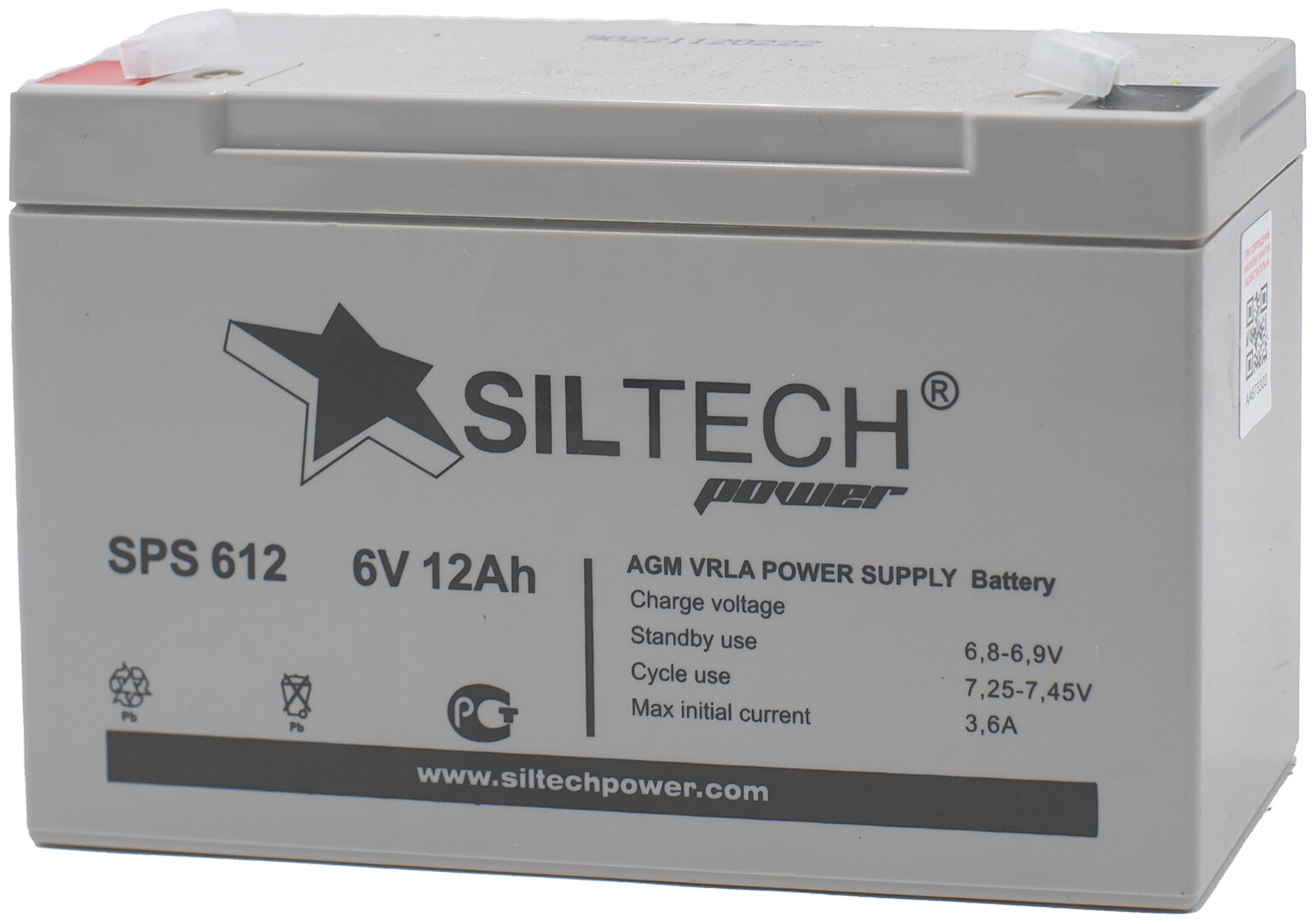 Аккумулятор SILTECH (SPS 612) 12 Ач универсальная полярность