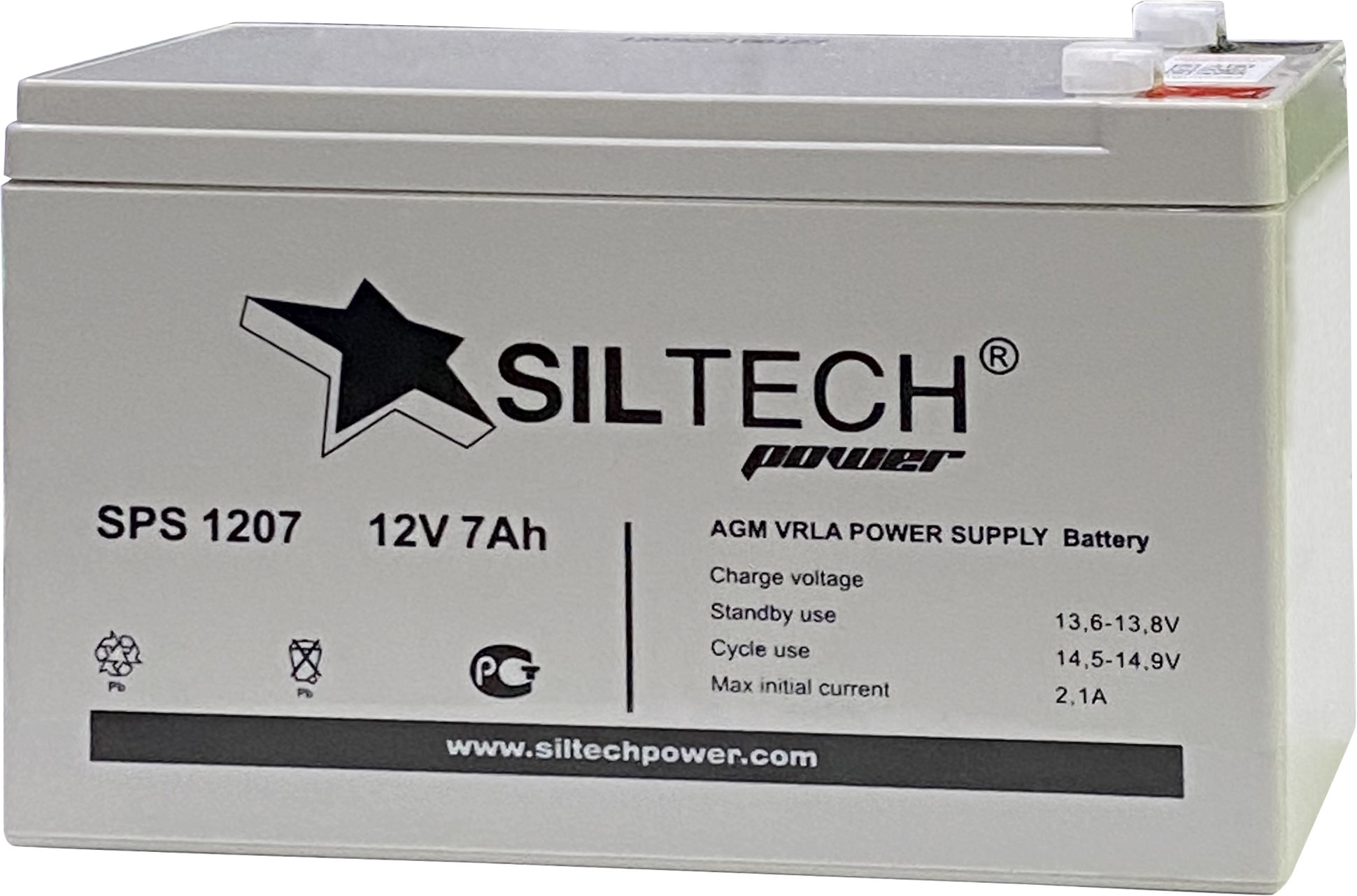 Аккумулятор SILTECH (SPS 1207) 7 Ач универсальная полярность