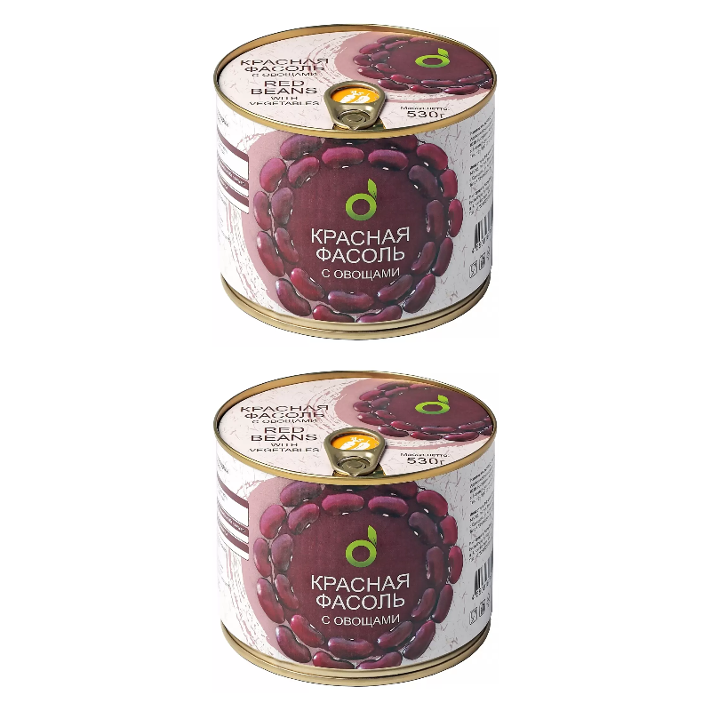 

Фасоль Ecofood красная с овощами, 530 г х 2 шт