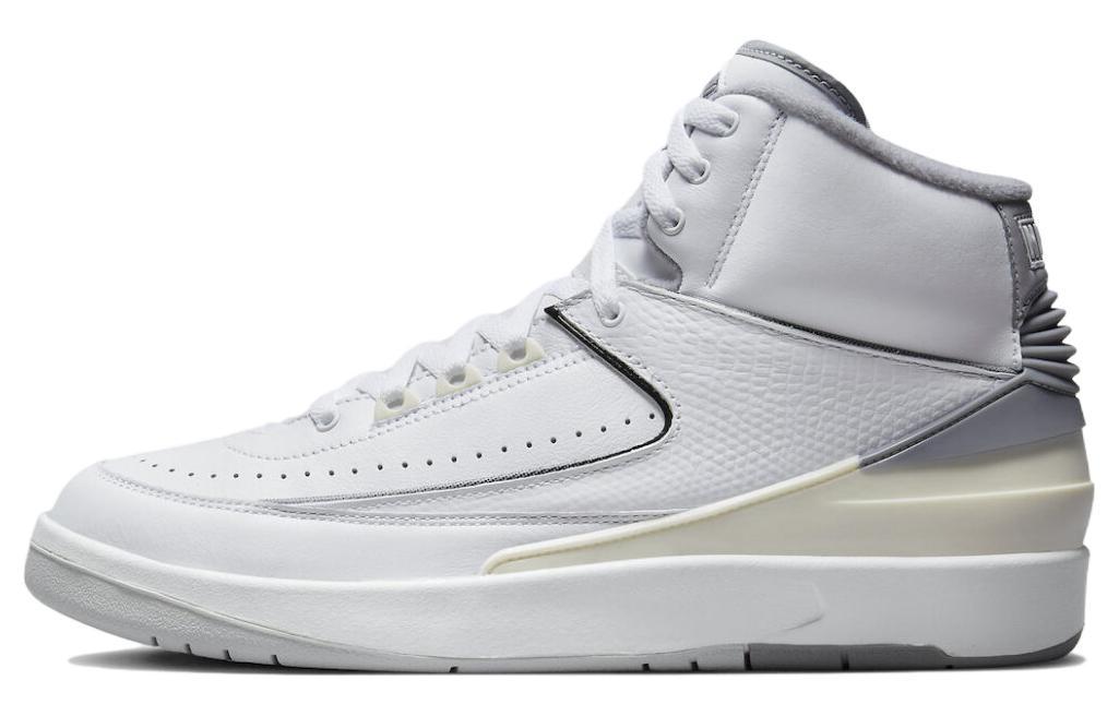 

Кеды унисекс Jordan Air Jordan 2 White and Cement Grey белые 42 EU, Белый, Air Jordan 2 White and Cement Grey