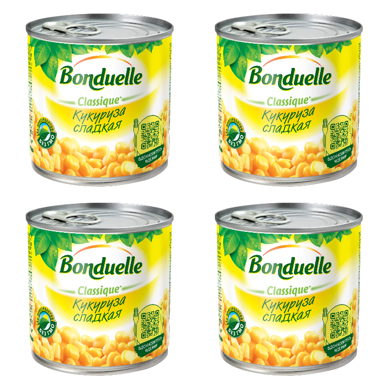 

Кукуруза сладкая Bonduelle classique, 340 г х 4 шт, Кукуруза сладкая classique