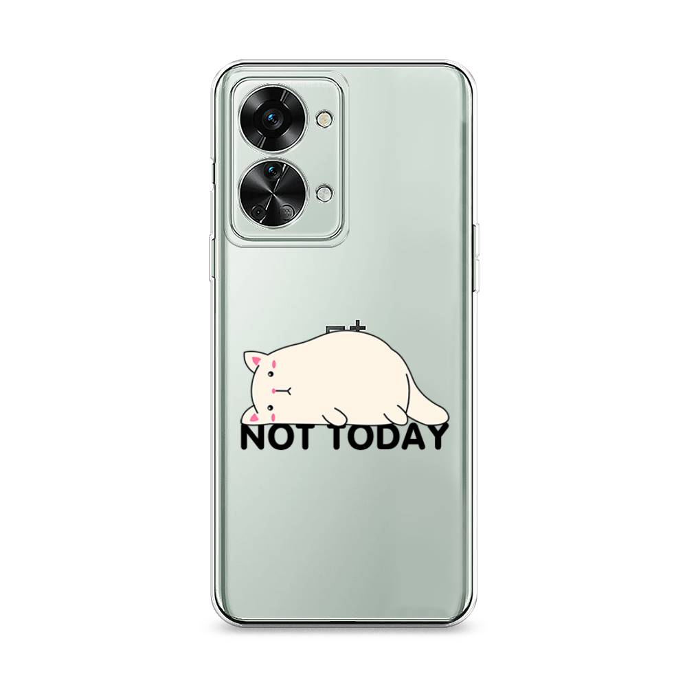 

Чехол на OnePlus Nord 2T "Cat not today", Белый;розовый;черный, 153250-1